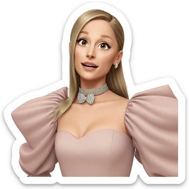 realistic girl in stylish dress sticker