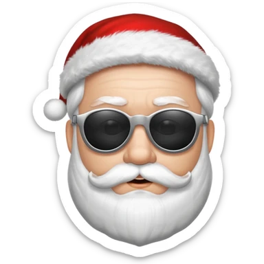 santa klaus with sunglasses sticker