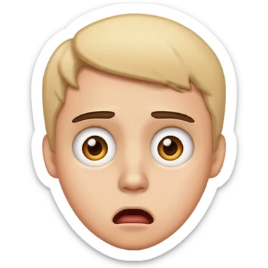 Can you make a shocked face that kinda looks disgusted but make it look like an iPhone emoji sticker