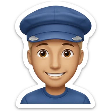 A MOTIVATIONAL GUY WITH A CAP ON sticker