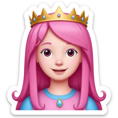 happy earringed princess bubblegum sticker