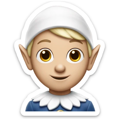 Elf on the shelf with white skin sticker