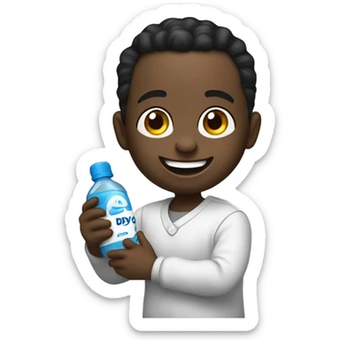 Diddy holding baby oil bottle sticker