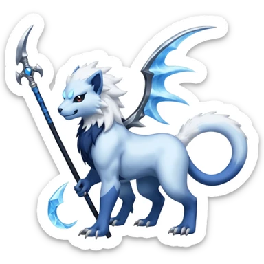 Garurumon-Amaura-Absol-fusion-creature (full body sticker