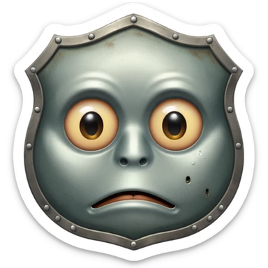 you know the emoji "sadge". i want a shield with that same expression and face :shieldge: like a sad shield but it needs to be sad not smiling
and eyes/etc need to look like the pepe sad sticker