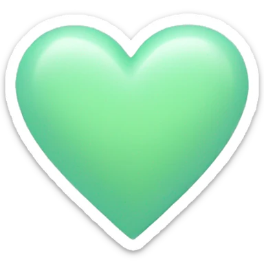 pastel green heart  sticker