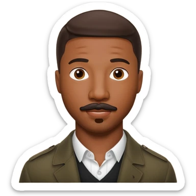 michael b jordan with stache sticker