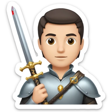 manico di una spada ma senza lama, c’è solo un po’ di lama ma è poca  sticker