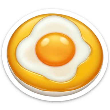 Fried egg without egg white sticker