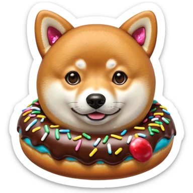 Shiba Jasper doughnut sticker