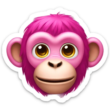 Pink monkey sticker