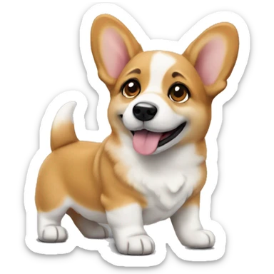 Corgi puppy sticker