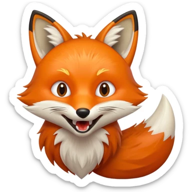 fox hungry  sticker