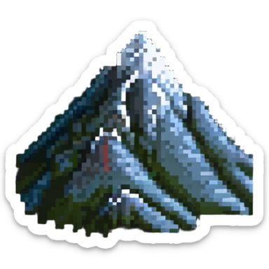 mountain peak achievement sticker