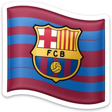 Create FC Barcelona flag emoji sticker