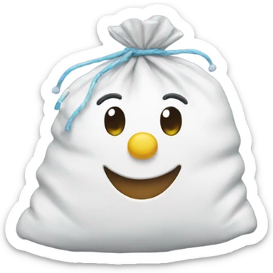 happy bag of snow sticker