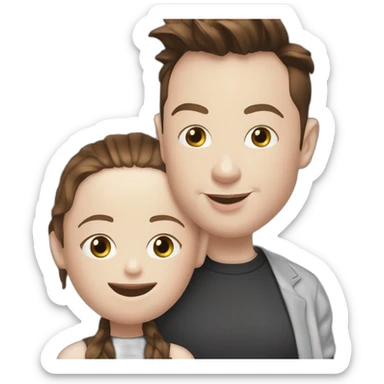 Elon musk milk grimes duo sticker