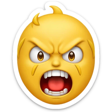 Angry screaming emoji  sticker