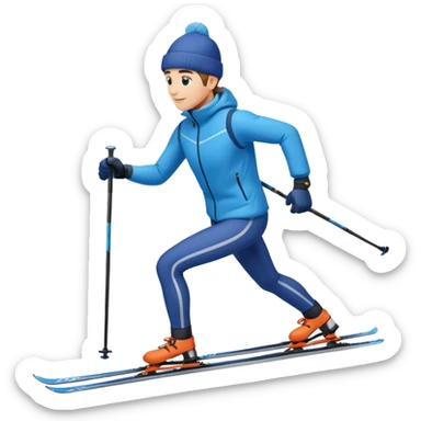Xc skiing sticker
