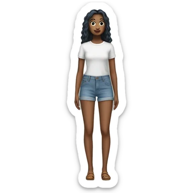 denim shorts sticker