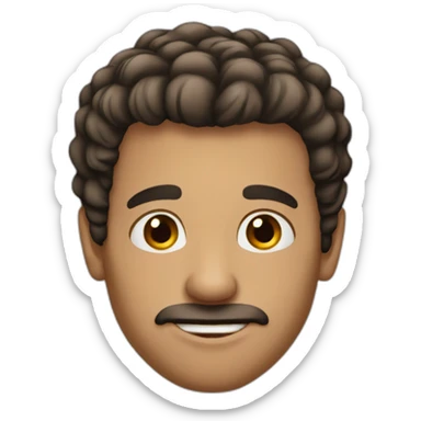 men 25 very short hairs big nose sticker