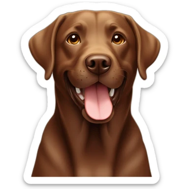 Labrador Retriver chocolate color very happy sticker