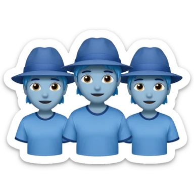 Amigos azul mari bjo sticker