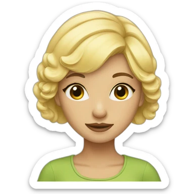 buttercup-blonde girl sticker