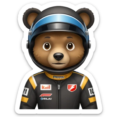 black bear f1 driver  sticker