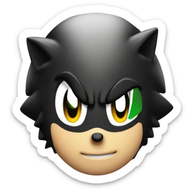 shadow the hedgehog emoji head  sticker