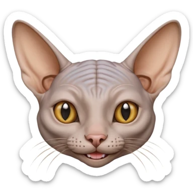 sphinx cat smiling sticker