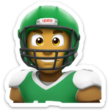 Bowser in football pads sticker