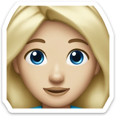 Blonde hair blue eye nurse sticker