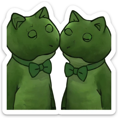 Cats kissing  sticker