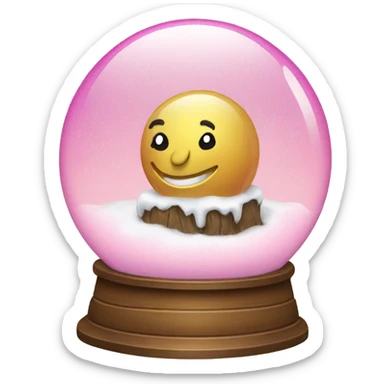 pink snow globe sticker