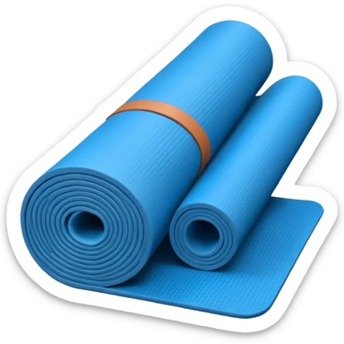 Yoga Mat blue sticker