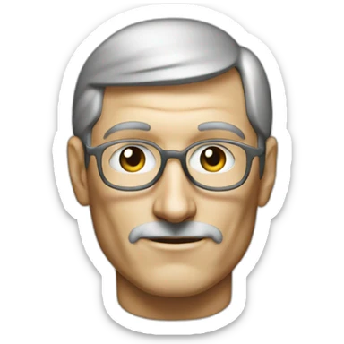 steve jobs gray bust sticker