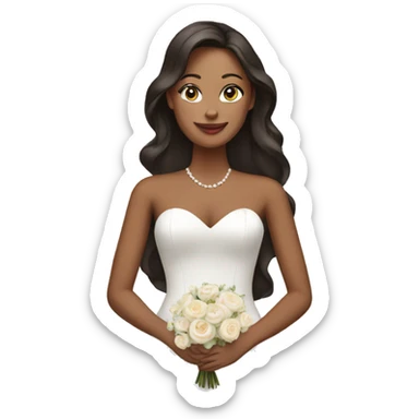 woman on a wedding gown sticker