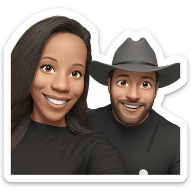 smiling couple selfie moment sticker