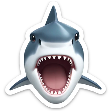 shark with tophead sticker