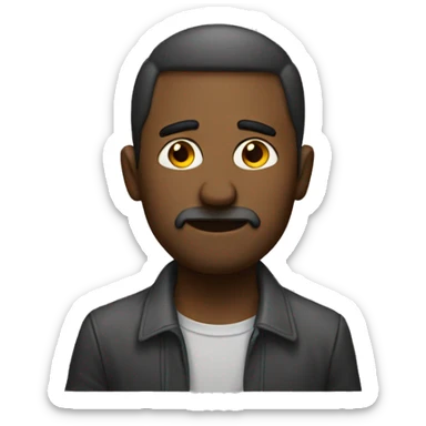 a man who is returning sadly by a party  sticker