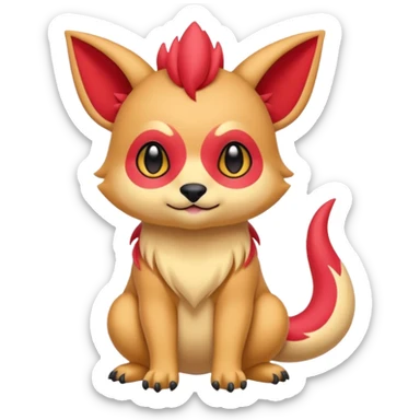Cool cute edgy kawaii Quilava-animal-creature-hybrid full body sticker