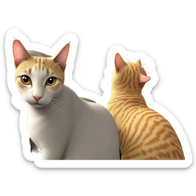 realistic cat in nature sticker