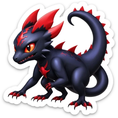 Shiny Epic Badass Gothic Noibat-Salandit-Litten-Hybrid sticker