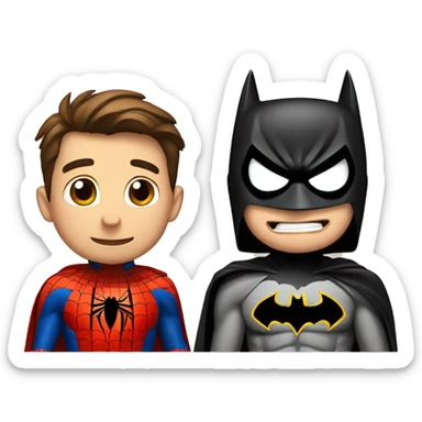 Batman and spider man  sticker