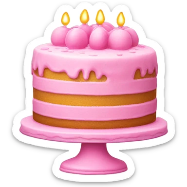 pink cake sticker