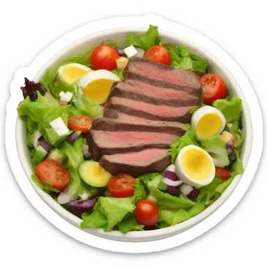 steak salad bowl sticker