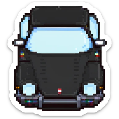blocky Minecraft Porsche car sticker