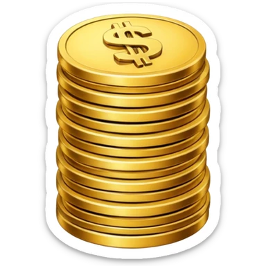 stack of coins with dollar sign sticker