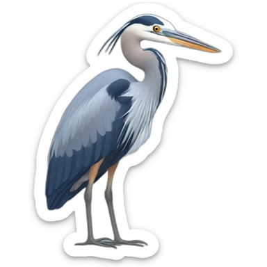 Blue heron sticker